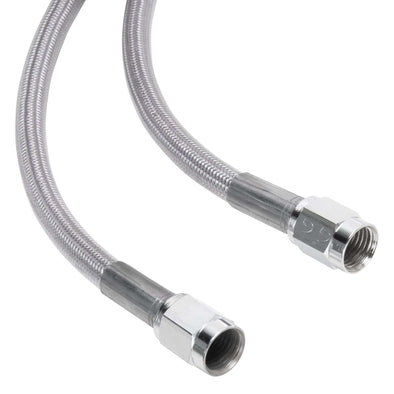 Universal Braided Stainless Brake Line - 26" - Clear Coated