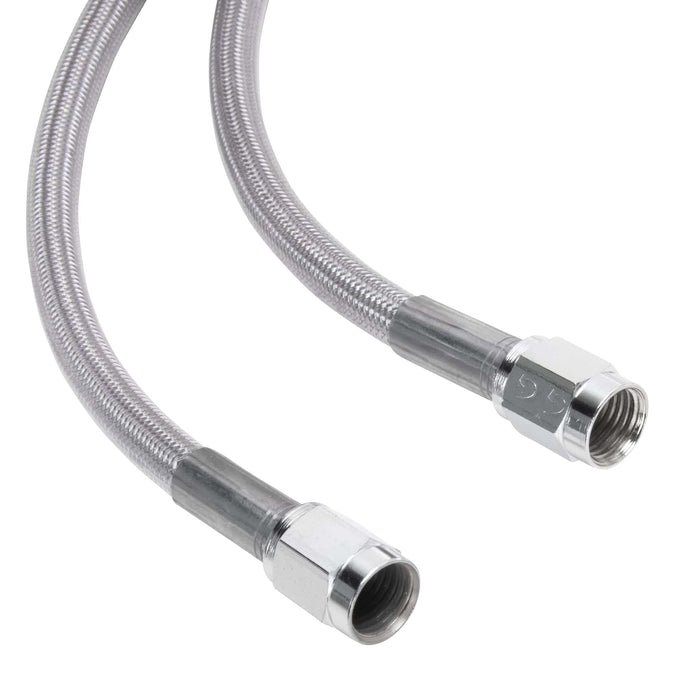 Universal Braided Stainless Brake Line - 38" - Clear Coated