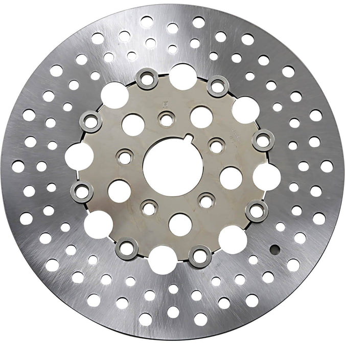 Floating Drilled Stainless Steel Brake Rotor - 11.5 inch - Replaces Harley-Davidson OEM# 44136-84A