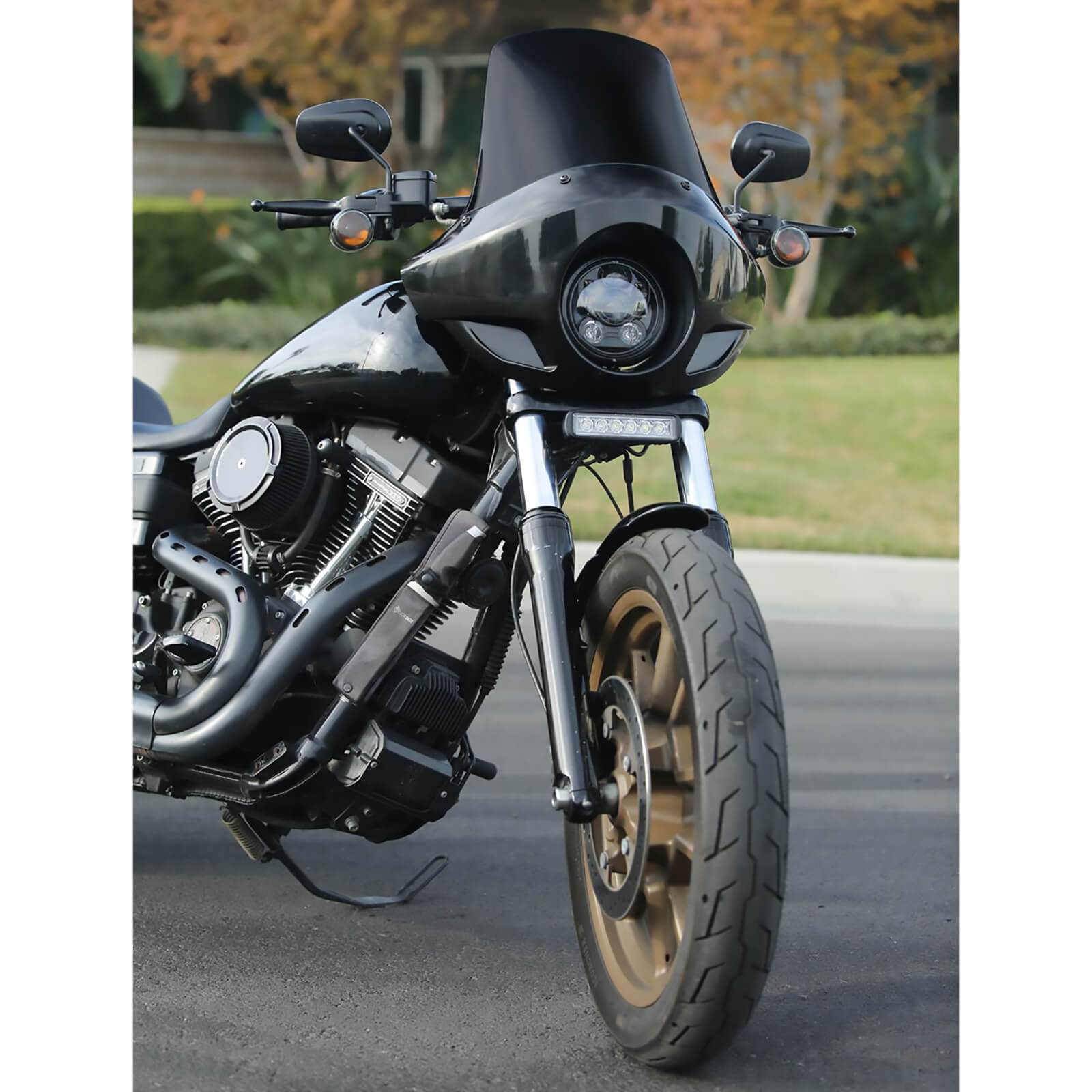 Burly Brand Black Outlaw Club Bike Sport Fairing Windshield Harley 35 –  American Classic Motors
