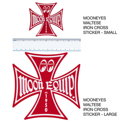 Maltese Iron Cross Sticker - Small - Red