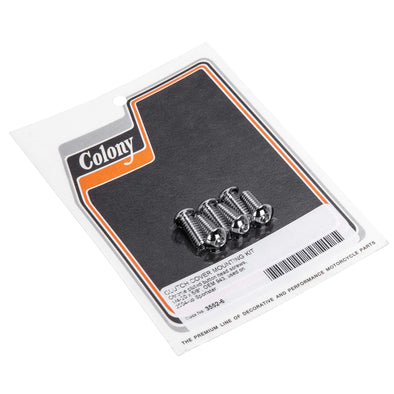 #3552-6 Clutch Cover Mounting Kit 2004-Up Harley-Davidson XL - Chrome Plated