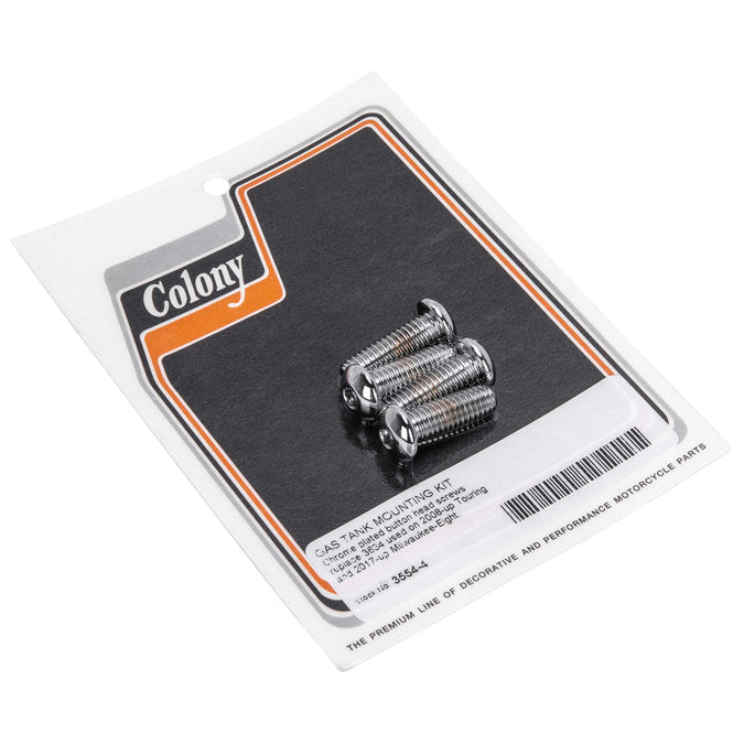 #3554-4 Gas Tank Mounting Kit 2008-Up Harley-Davidson FLT 2017-Up M8 - Chrome Plated