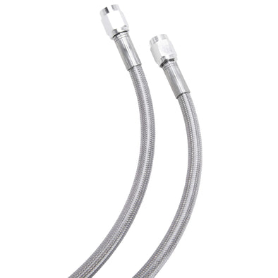 Universal Braided Stainless Brake Line - 9" - Clear Coated