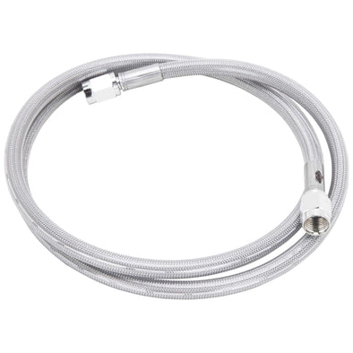 Universal Braided Stainless Brake Line - 11" - Clear Coated
