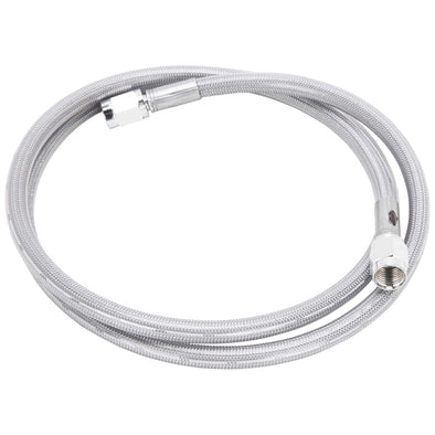 Universal Braided Stainless Brake Line - 12" - Clear Coated