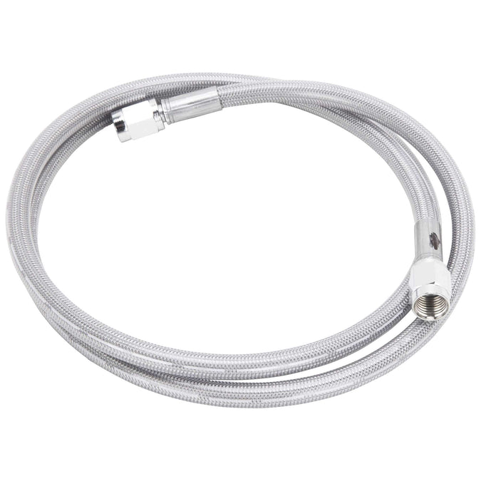 Universal Braided Stainless Brake Line - 12" - Clear Coated