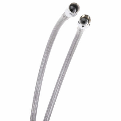 Universal Braided Stainless Brake Line - 14" - Clear Coated