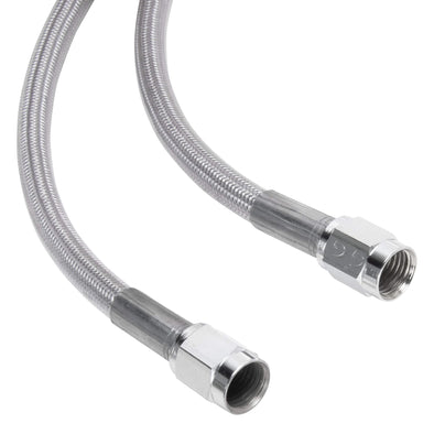 Universal Braided Stainless Brake Line - 50" - Clear Coated