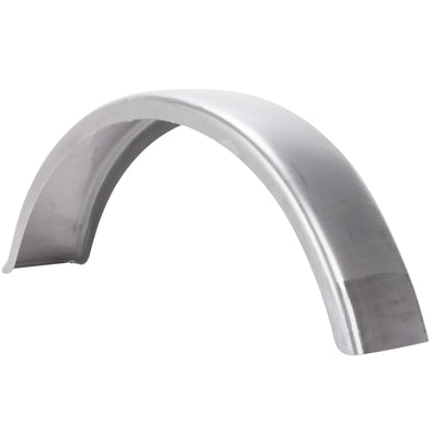 6 inch Wide Flat Trailer Fender with Bobbed End - Steel