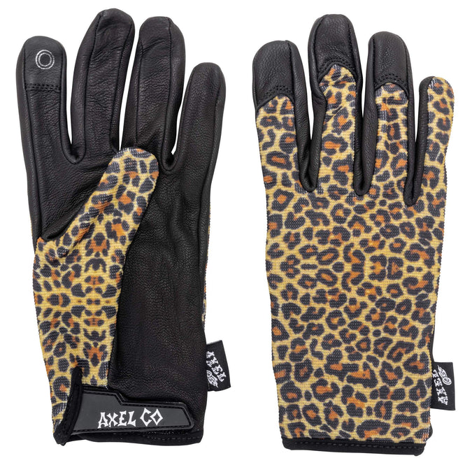 Leopard Print Mesh Top Gloves