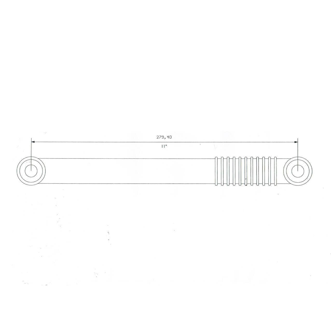 Motorcycle Rigid Struts Kustom Tech 11 inch Ribbed Rigid Struts - Chrome – Lowbrow Customs