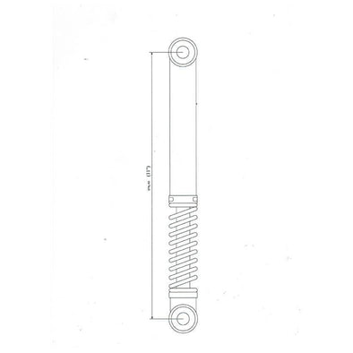 11 inch Spring Struts - Chrome