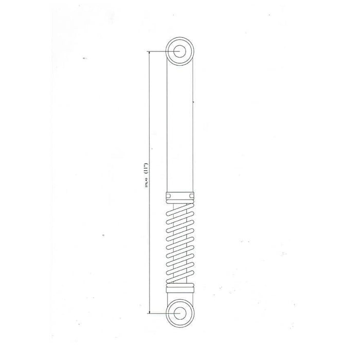 11 inch Spring Struts - Chrome