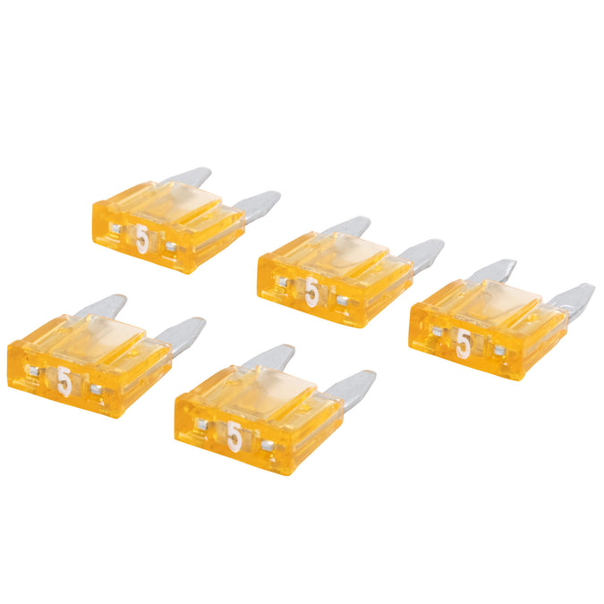 Blade Type LED Detector Mini Fuse 5-Pack - Tan 5 Amp