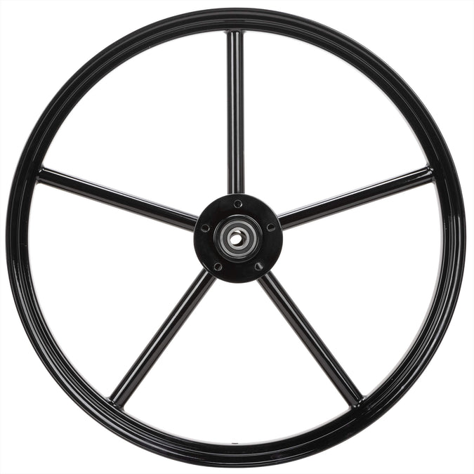 Round Spoke Invader 21 x 2.15 Wide Flange Front Wheel - Gloss Black