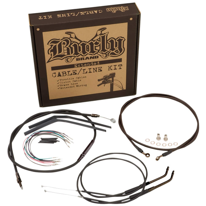 Complete Handlebar Cable/Brake Line Kit for 10" T-Bar Handlebars 07-11 FXD w/o ABS