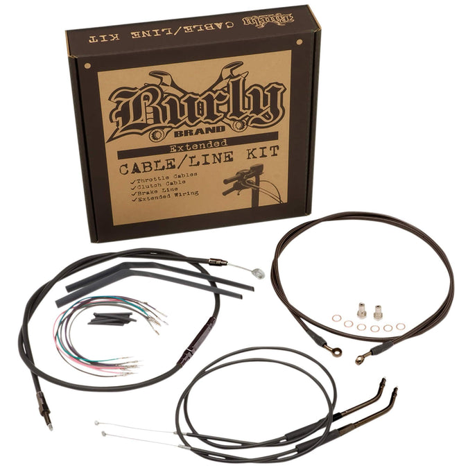 Complete Handlebar Cable/Brake Line Kit for 14" T-Bar Handlebars 07-11 FXD w/o ABS