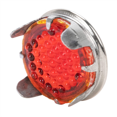 Smooth Cut Glass Dot - Red