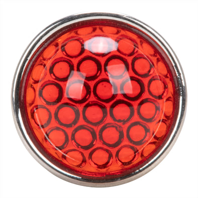 Smooth Cut Glass Dot - Red