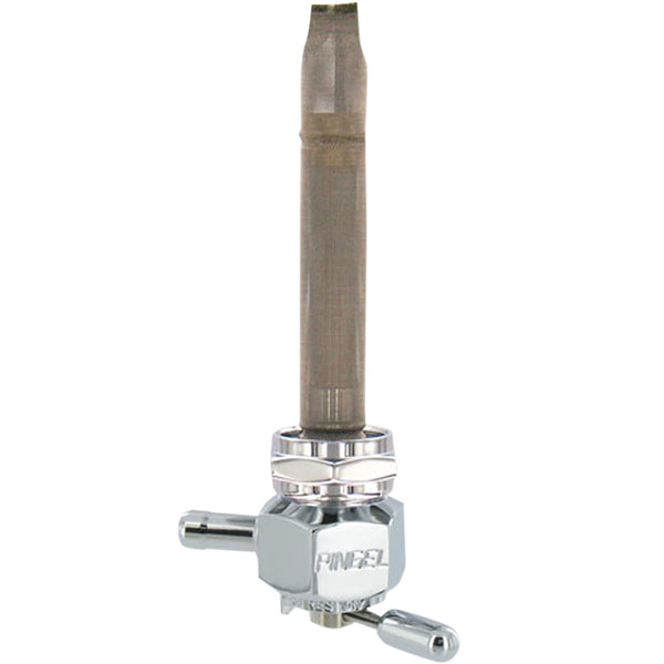 Pingel 22MM Power-Flo Petcock - Hex Body - Chrome - Forward