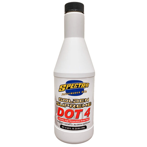 Spectro Oil Golden Supreme DOT 4 Brake Fluid - 12 oz. Bottle