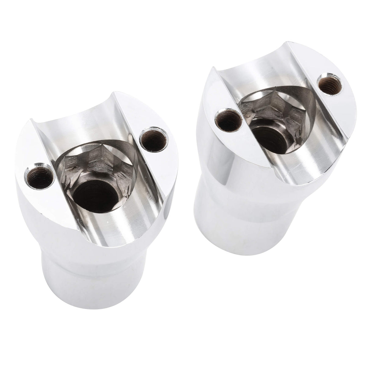 V-Twin Manufacturing 3 inch Chrome Tapered Handlebar Riser Set ...