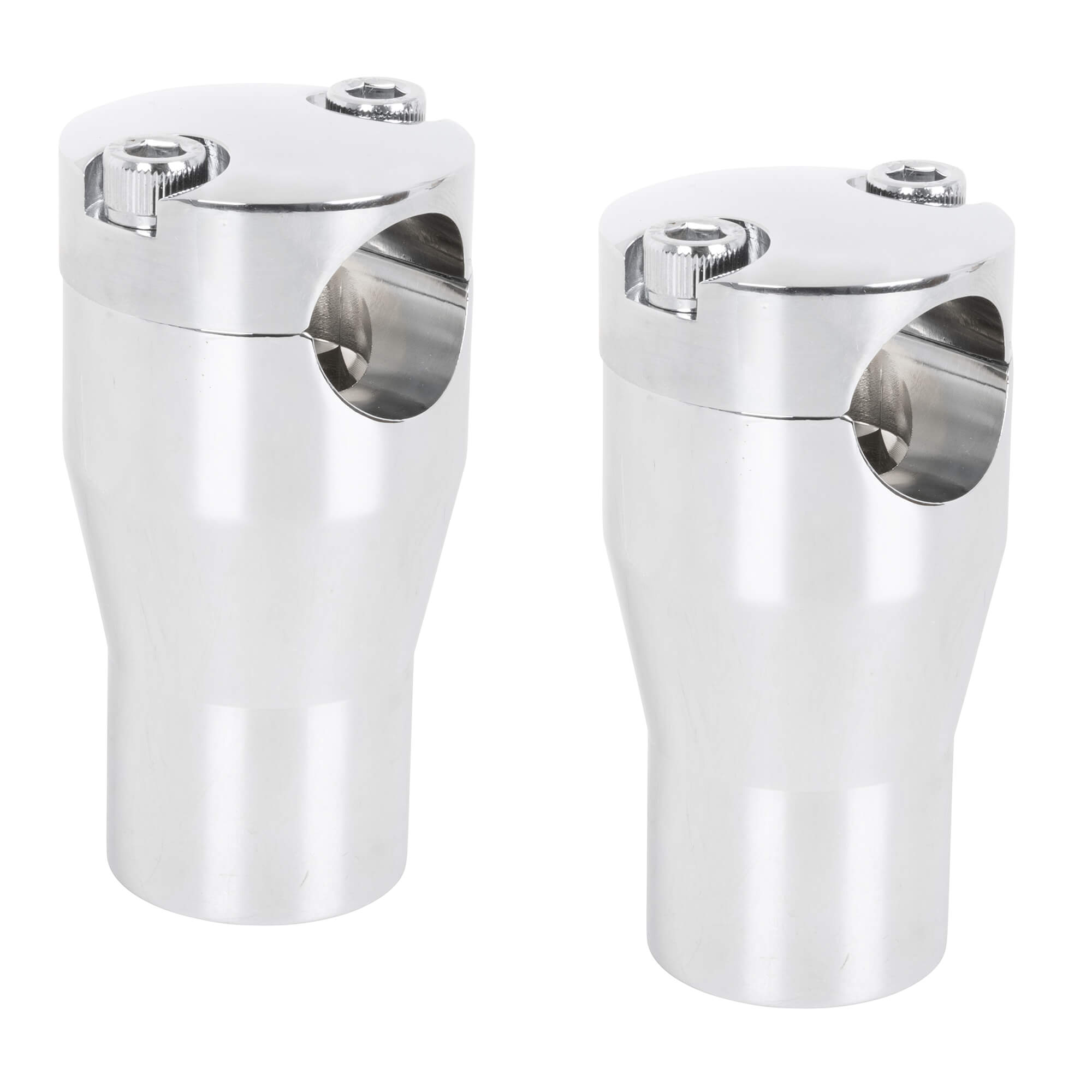 V-Twin Manufacturing 3 inch Chrome Tapered Handlebar Riser Set ...