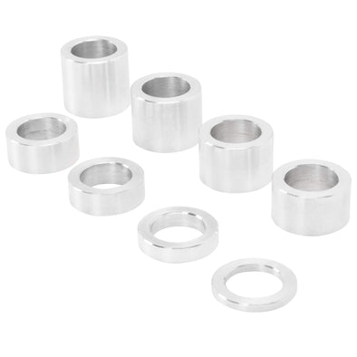 8 Piece Aluminum Wheel Axle Spacer Kit - 1.125 inch O.D. x 3/4 inch I.D.