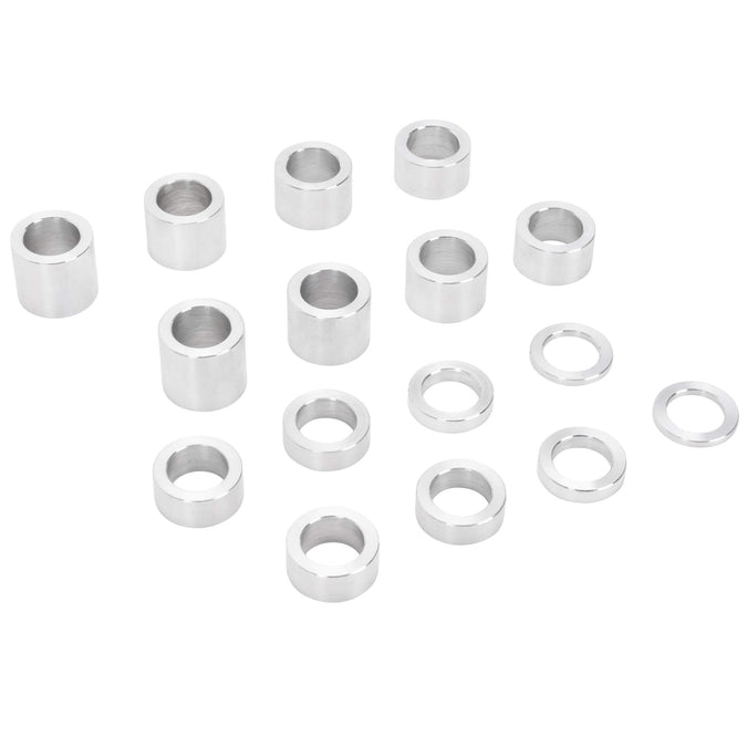 16 Piece Aluminum Wheel Axle Spacer Kit - 1.125 inch O.D. x 3/4 inch I.D.