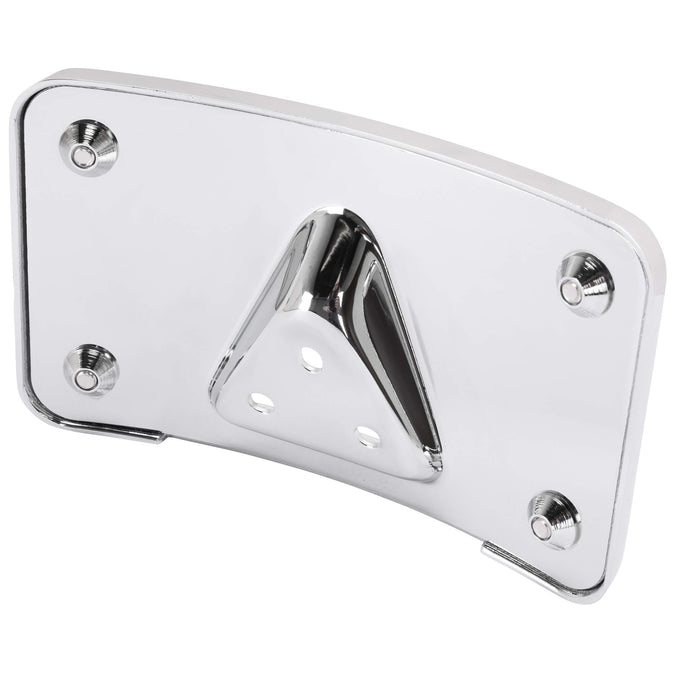 Cycle Standard 2 Piece Curved License Plate Bracket - Chrome – Lowbrow ...