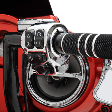 Handlebar Switch Housing Kit - Chrome - 2014-20 Harley-Davidson FLHT/FLHX/FLHR