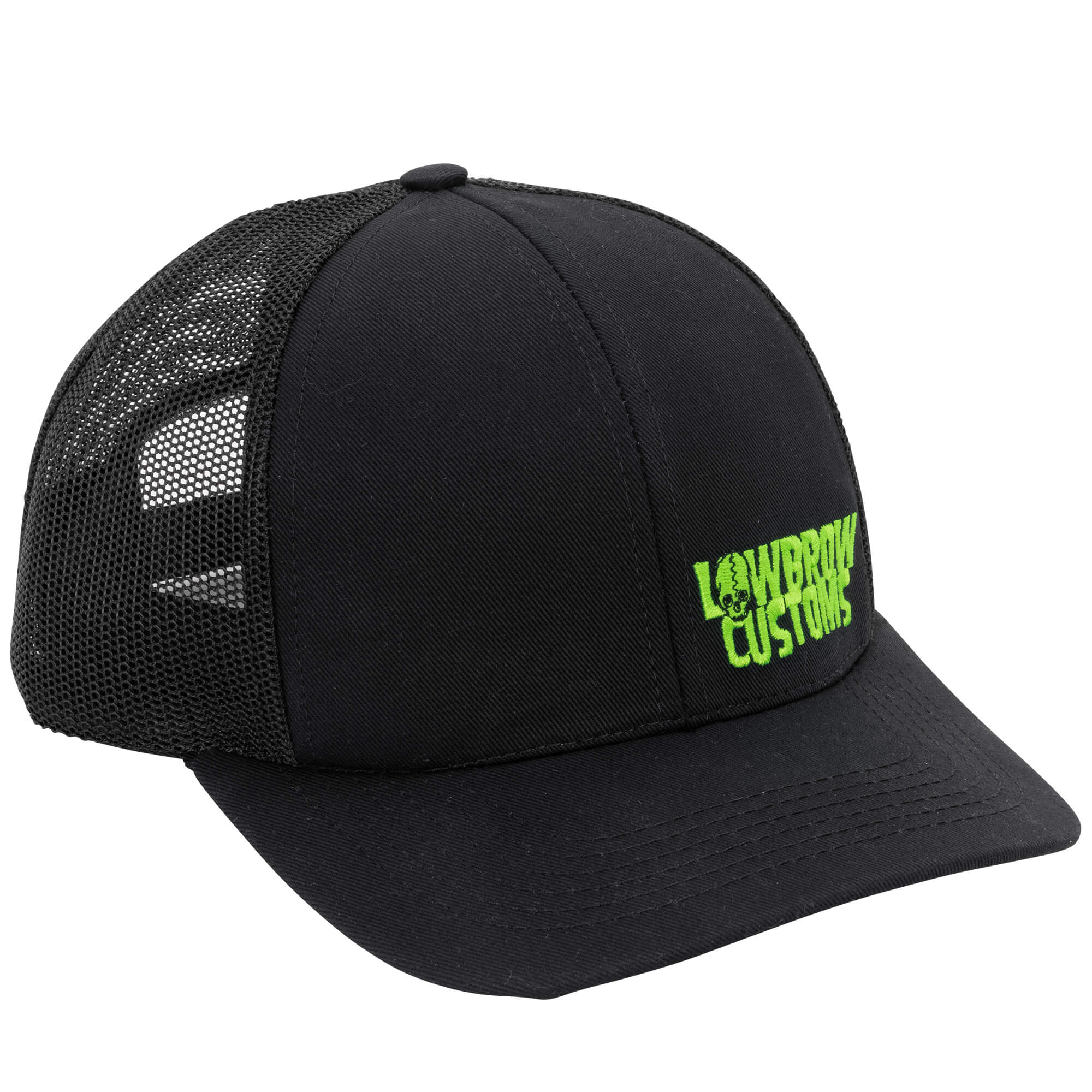Left Rear Hat Lowbrow Customs Left Panel Premium Snap Back Hat - USA Made