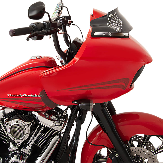 Sport Flare Windshield - 6 inch - Black - 2015-Up Harley-Davidson FLTR Models