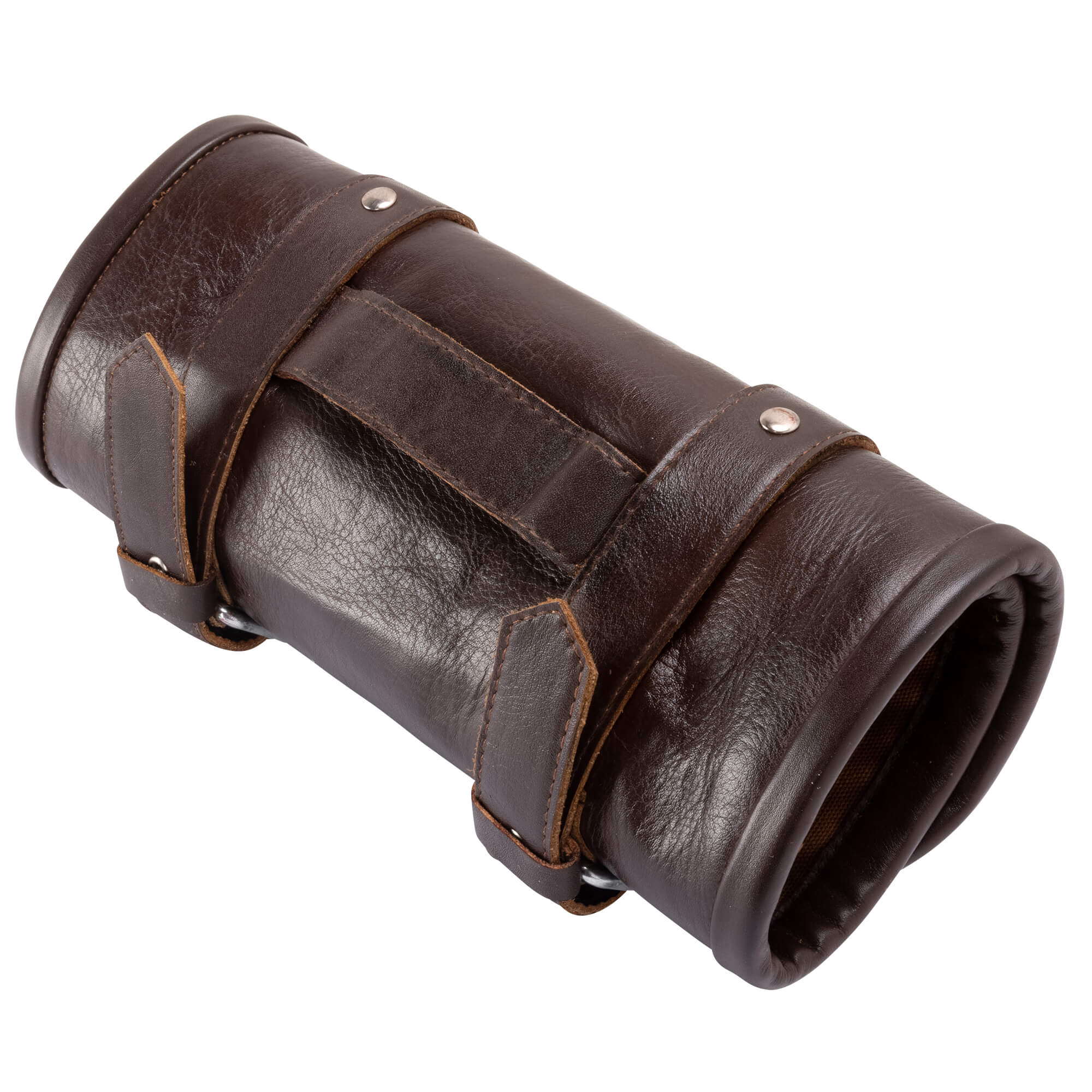 Leather Tool Roll for motorcycle tools in Chocolate Brown – QCUSTOMS