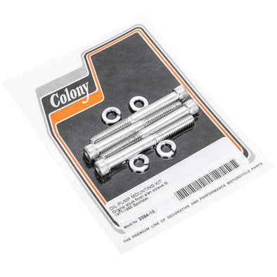 #3394-10 Oil Pump Mounting Kit 1977-1990 Harley-Davidson Sportster - CAD Plated