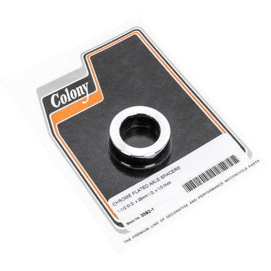 #3582-1 Axle Spacer - 1-1/2 inch O.D. x 25MM I.D. x 1/2 inch Thick - Chrome Plated