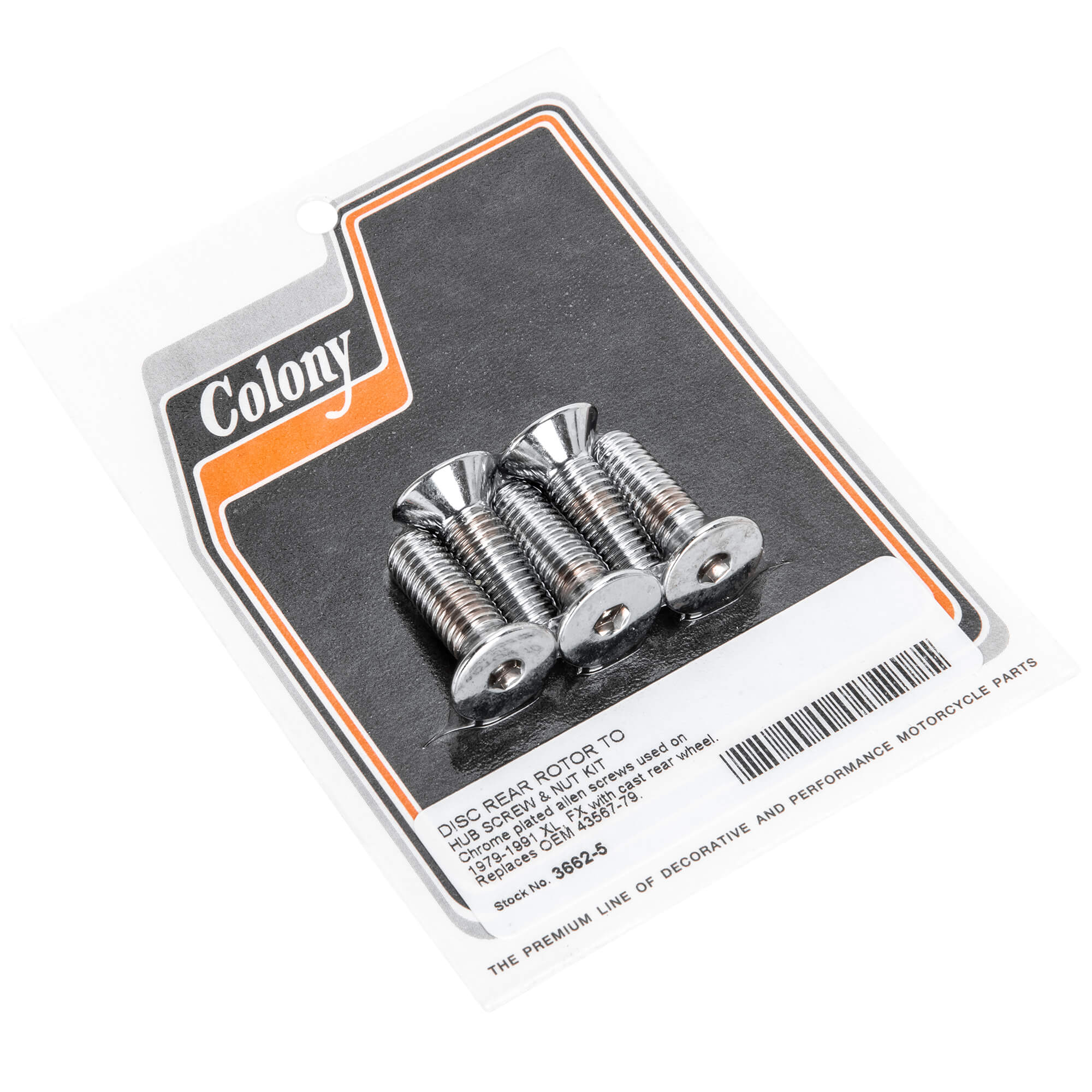 Colony Machine #3662-5 Disc Rotor Allen Screw & Nut Kit 1979-1991 ...