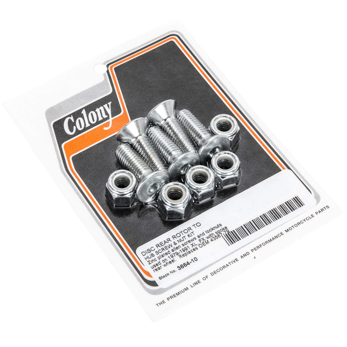 Colony Machine #3664-10 Disc Rotor Allen Screw & Nut Kit 1979-1991 ...