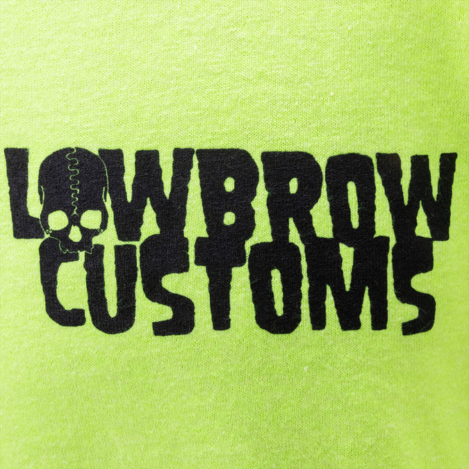 Lowbrow Customs Logo Safety Green High-Viz Longsleeve Shirt