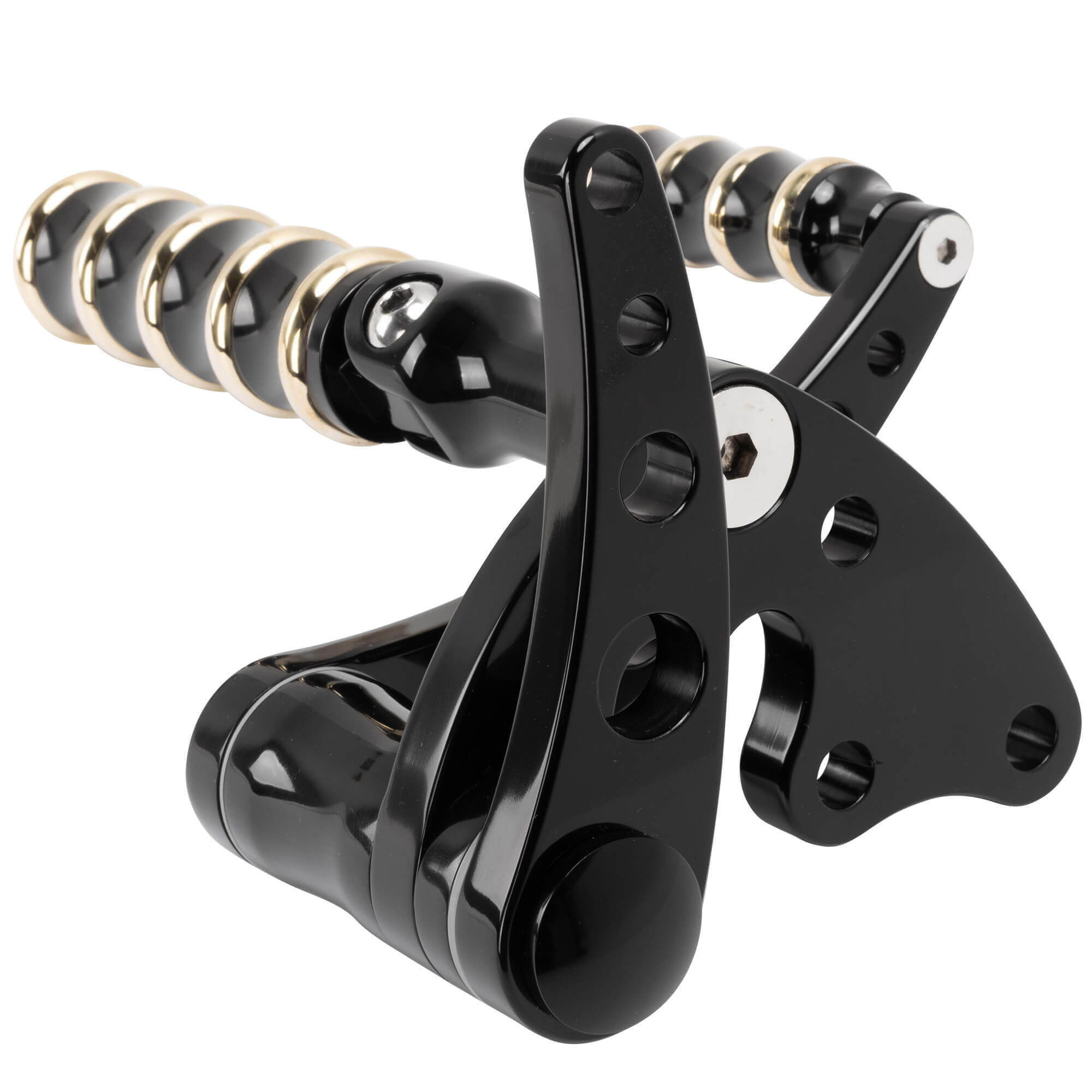 Kustom Tech Vintage Line Forward Controls - Black & Brass - 1986-99 ...