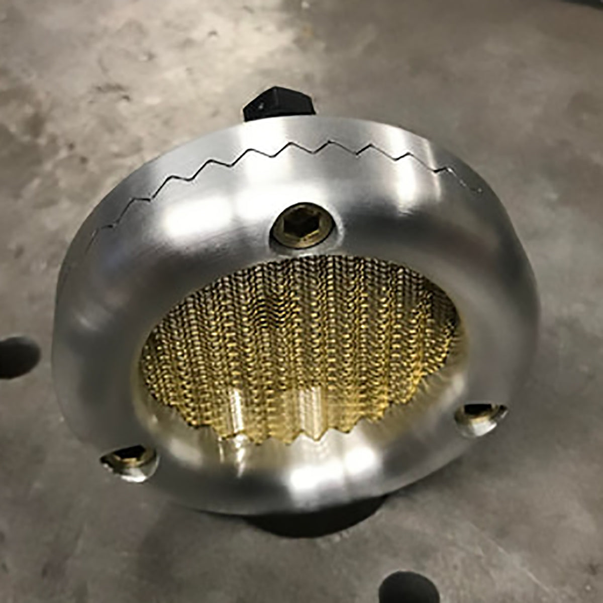 Old-Stf Cycle Aluminum KR Bee Blocker - Brass Screen - S&S Super E/G ...