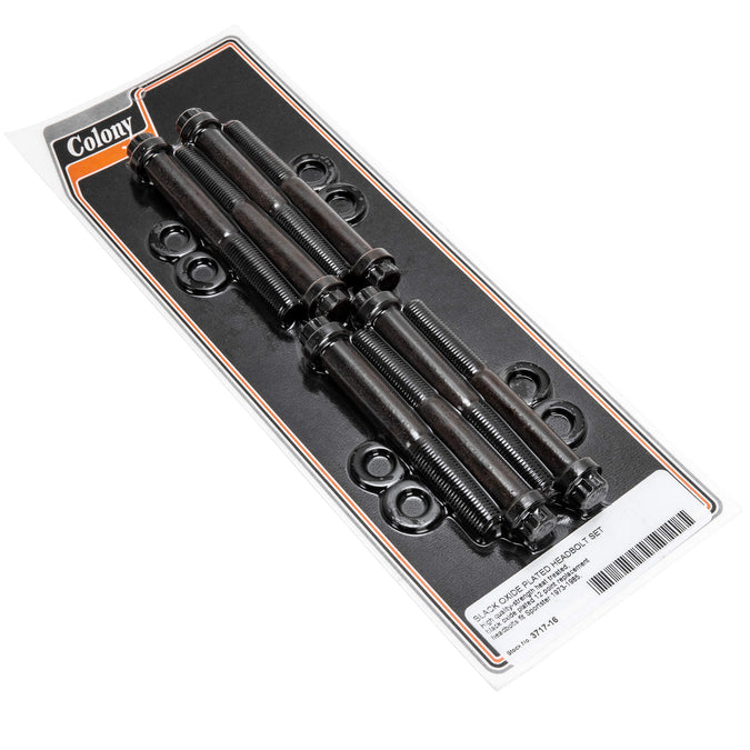 #3717-16 Black Headbolt Set 1973-1985 Harley-Davidson Sportster