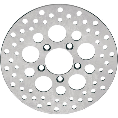 Drilled Stainless Steel Brake Rotor - 10 inches - Front - Replaces Harley-Davidson OEM# 44137-77A