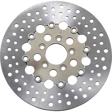 Floating Drilled Stainless Steel Brake Rotor - 11.5 inch - Rear- Replaces Harley-Davidson OEM# 41797-00
