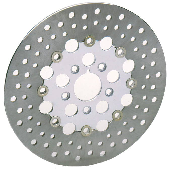 Floating Drilled Stainless Steel Brake Rotor - 11.5 inch - Replaces Harley-Davidson OEM# 41797-00