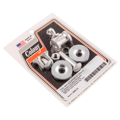 #2002-13 Tool Box Mounting Kit 1955-1957 Harley-Davidson Big Twin - CAD Plated