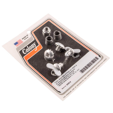 #2005-9 Tool Box Mounting Kit 1952-1966 Harley-Davidson K/KH/XL/XLH - CAD Plated