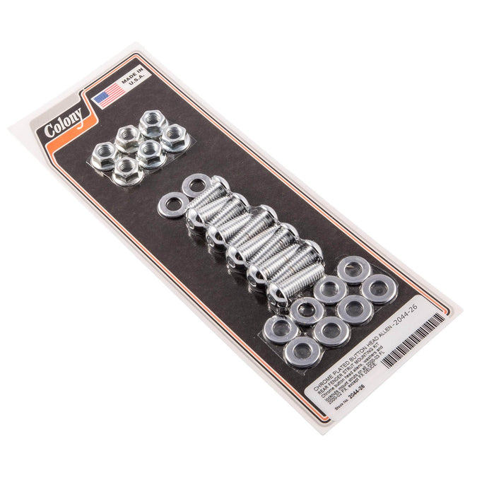 #2044-26 Fender Strut Mounting Button Allen Kit 2000-2003 Harley-Davidson FLST 2000-2002 FXST - Chrome Plated