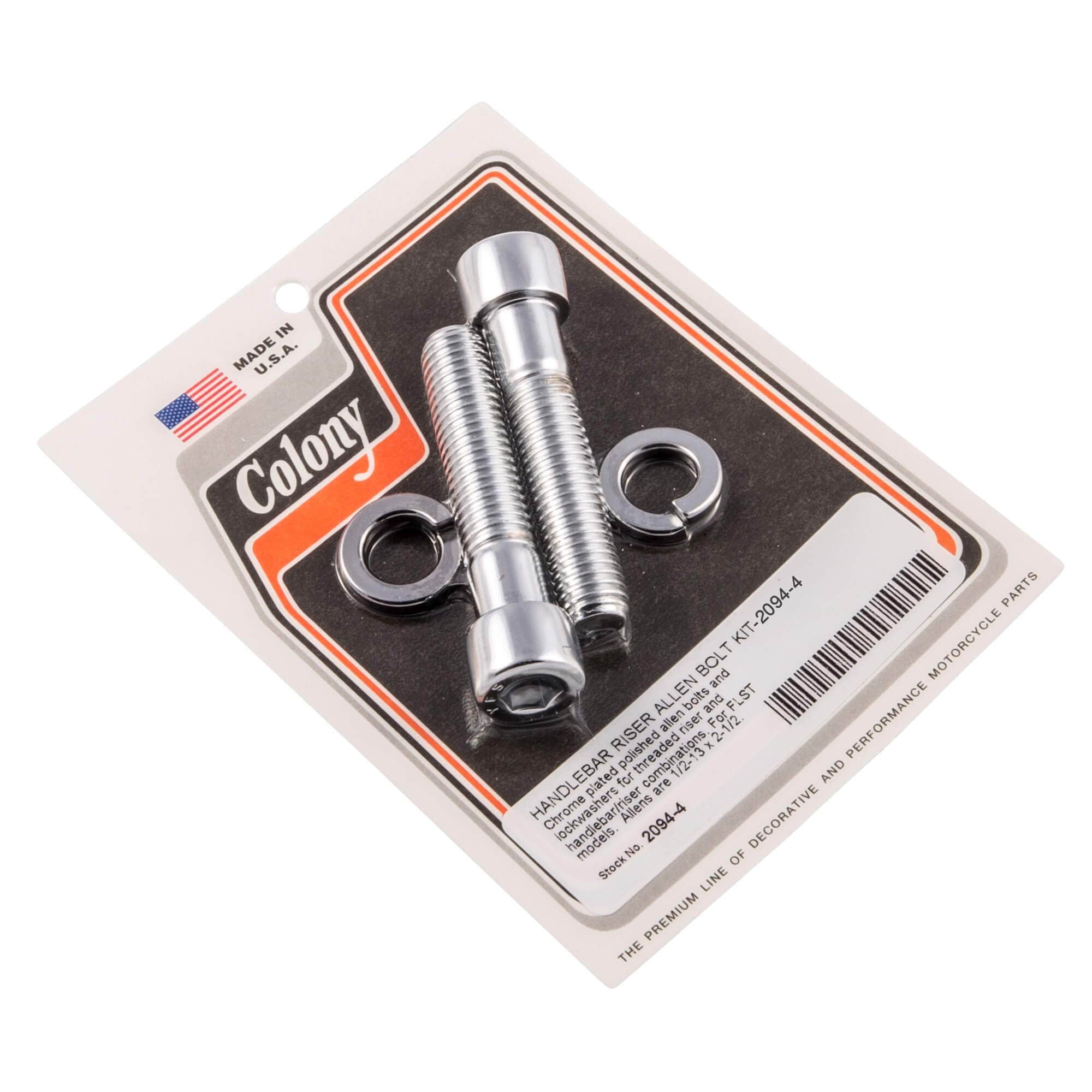 Colony Machine #2094-4 Handlebar Riser Allen Bolt Kit 1/2-13 x 2-1/2 ...